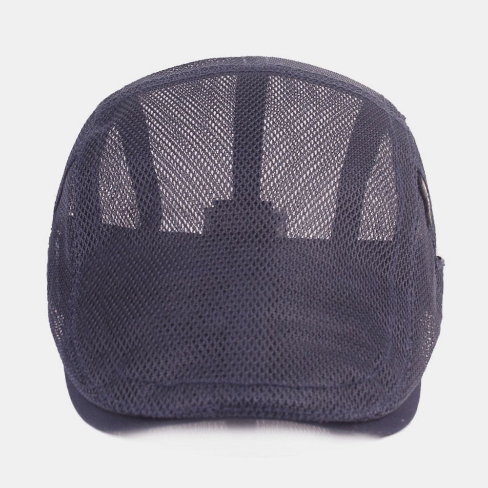 Unisex Full Mesh Baskenmütze Sommer Cool Suncreen Atmungsaktive Schiebermütze Ivy Mützen Driver Hat