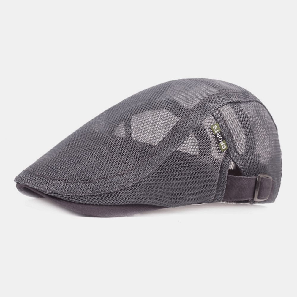 Unisex Full Mesh Baskenmütze Sommer Cool Suncreen Atmungsaktive Schiebermütze Ivy Mützen Driver Hat