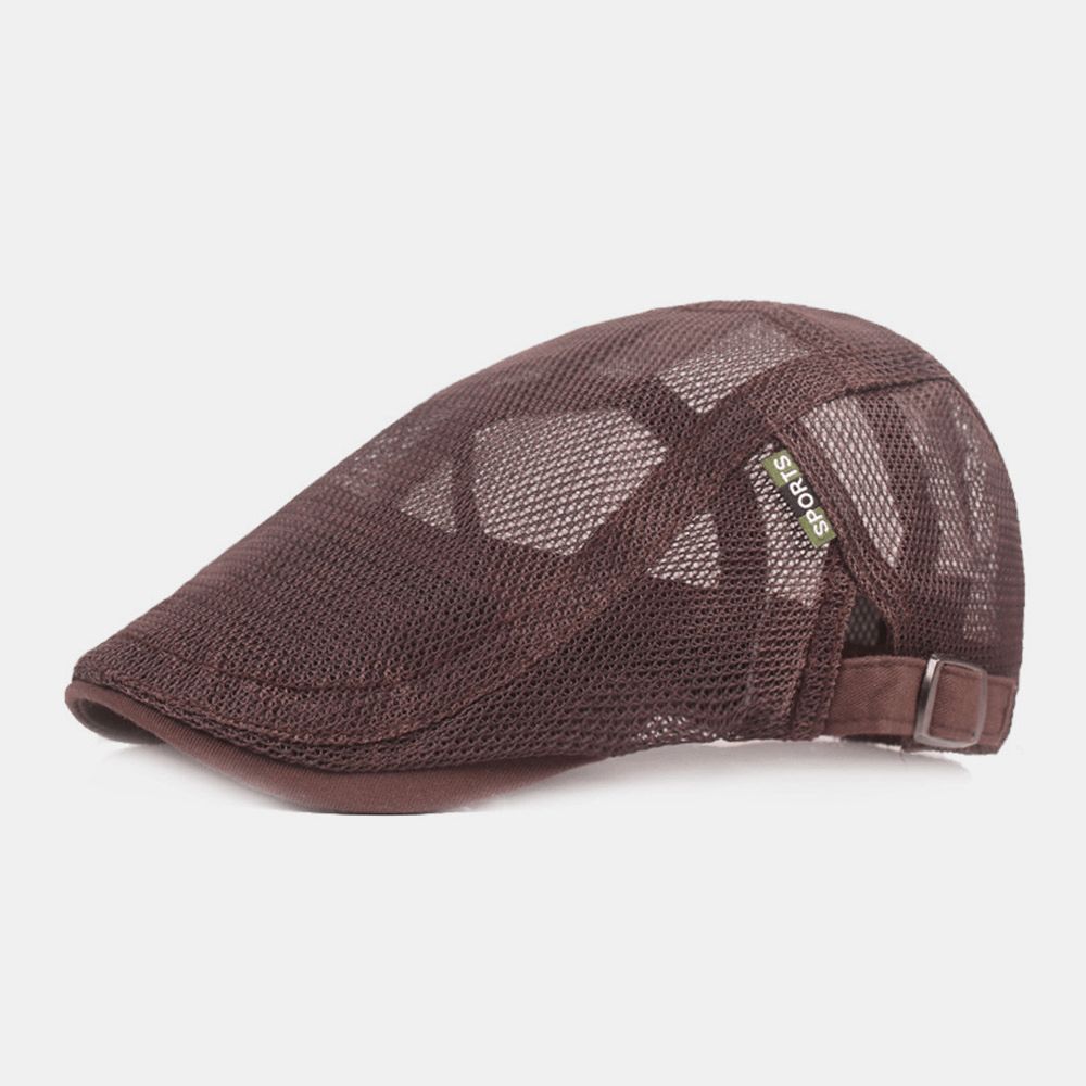 Unisex Full Mesh Baskenmütze Sommer Cool Suncreen Atmungsaktive Schiebermütze Ivy Mützen Driver Hat