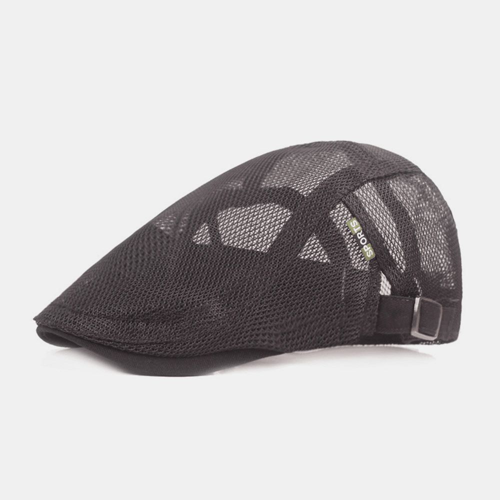 Unisex Full Mesh Baskenmütze Sommer Cool Suncreen Atmungsaktive Schiebermütze Ivy Mützen Driver Hat