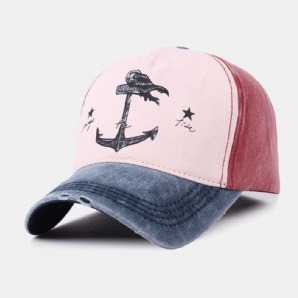 Unisex Make-Old Piratenschiff Ankermuster Ivy Mützen Outdoor Sonnenschutz Baseballmützen Stretch Fit Cap