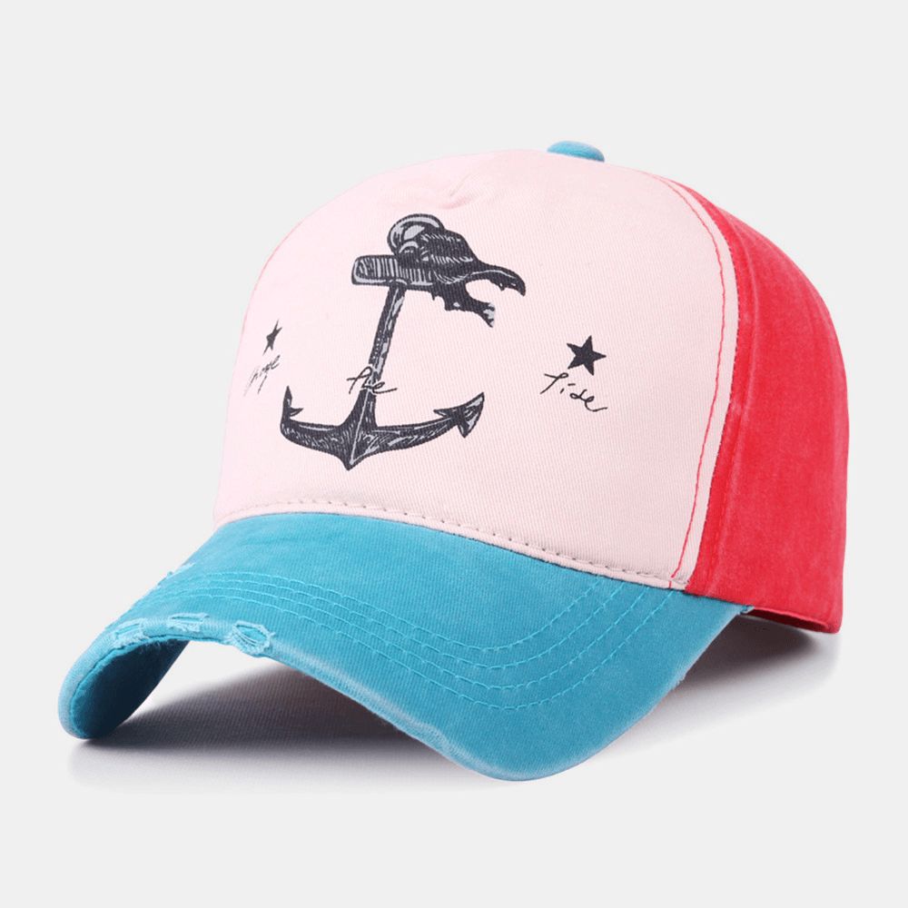 Unisex Make-Old Piratenschiff Ankermuster Ivy Mützen Outdoor Sonnenschutz Baseballmützen Stretch Fit Cap