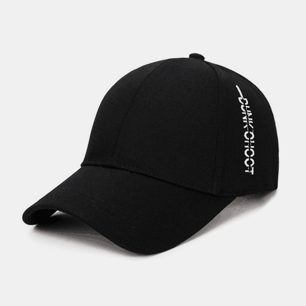 Unisex Plain Letter Embroidery Twill Mützen Outdoor Sports Relaxed Adjustable Sunshade Baseball Cap