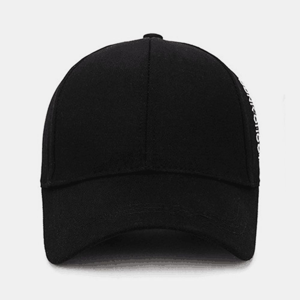 Unisex Plain Letter Embroidery Twill Mützen Outdoor Sports Relaxed Adjustable Sunshade Baseball Cap