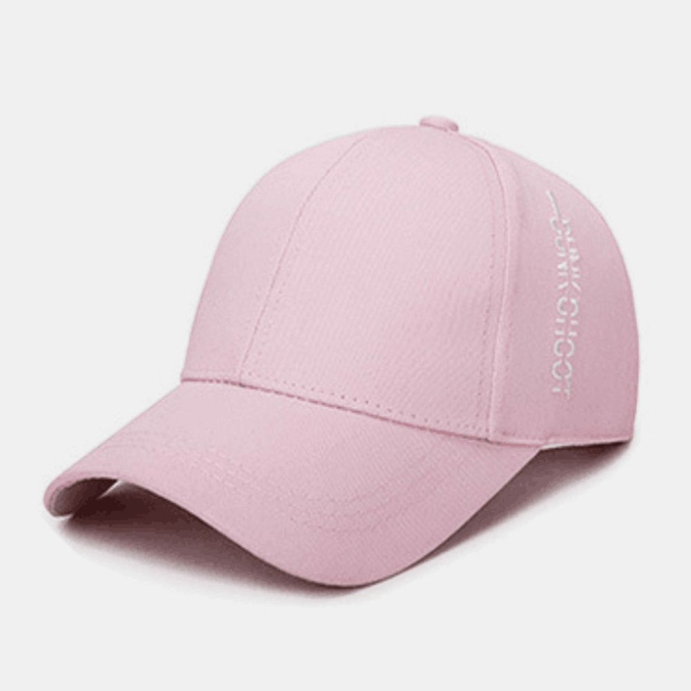 Unisex Plain Letter Embroidery Twill Mützen Outdoor Sports Relaxed Adjustable Sunshade Baseball Cap