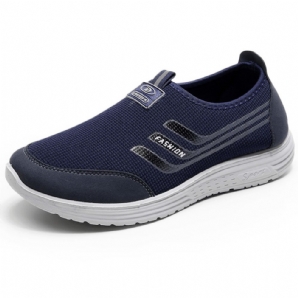 Atmungsaktive Bequeme Slip-On-Laufschuhe Für Herren Aus Strickstoff