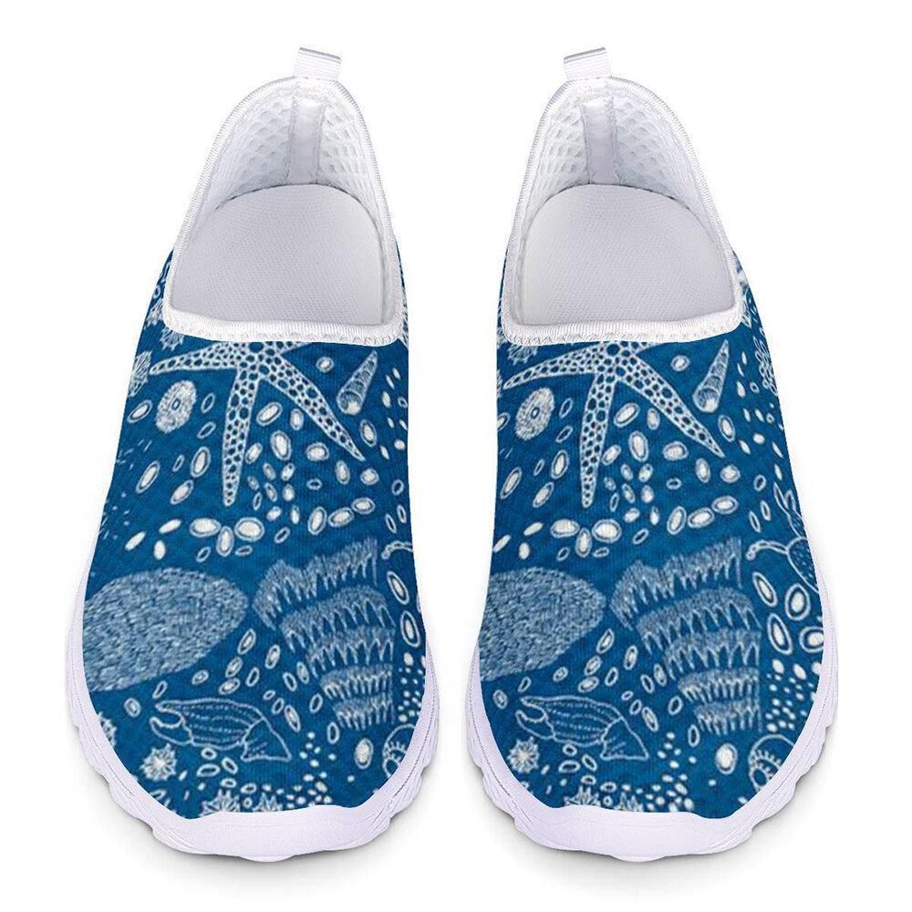 Atmungsaktive Leichte Wanderschuhe Mit Stilvollem Print-Mesh Für Damen