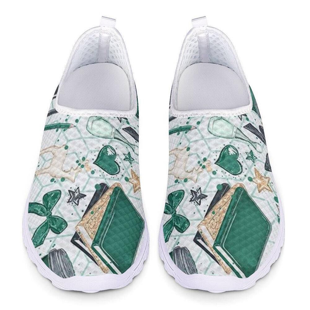 Atmungsaktive Leichte Wanderschuhe Mit Stilvollem Print-Mesh Für Damen