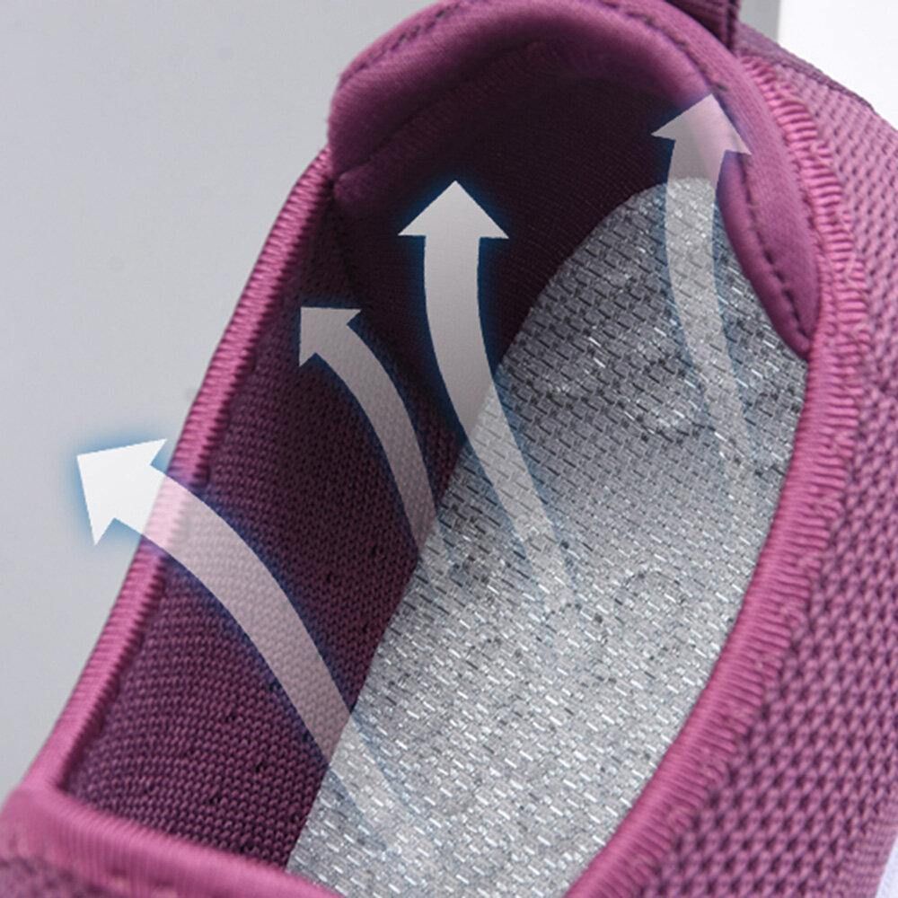 Atmungsaktive Weiche Rutschfeste Damen-Laufschuhe Aus Einfarbigem Mesh