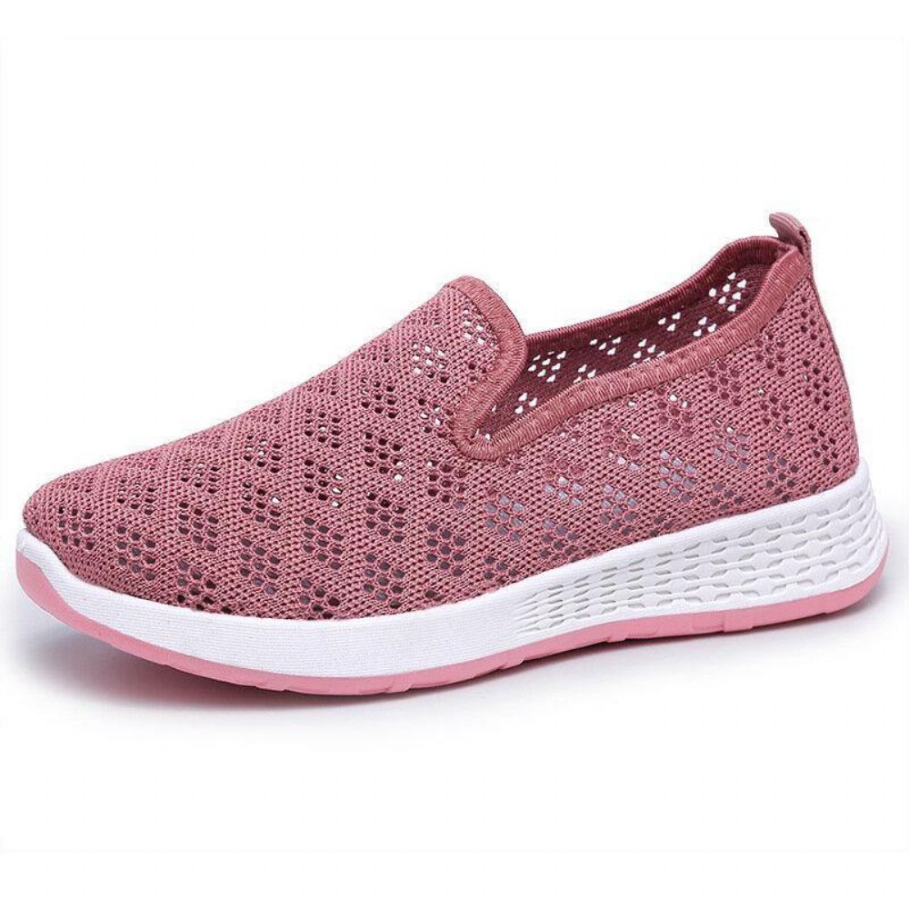 Frauen Aushöhlen Mesh Lazy Slip On Wanderschuhe