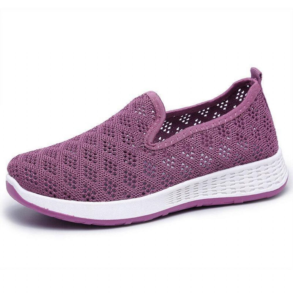 Frauen Aushöhlen Mesh Lazy Slip On Wanderschuhe