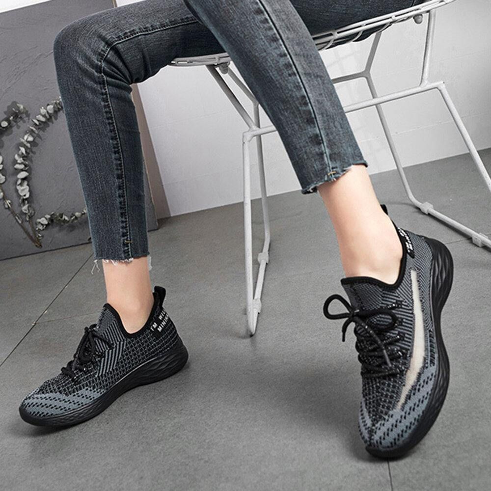 Große Damen-Trainer Atmungsaktive Mesh-Schnürschuhe