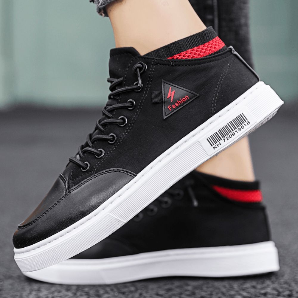 Herren Stilvolle Genähte Bequeme Atmungsaktive High-Top-Casual-Turnschuhe