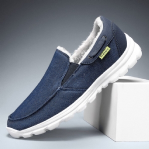 Herren Stitching Cloth Warm Comfy Elastic Slip-On Sport Casual Flache Schuhe