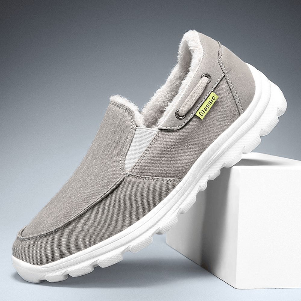 Herren Stitching Cloth Warm Comfy Elastic Slip-On Sport Casual Flache Schuhe