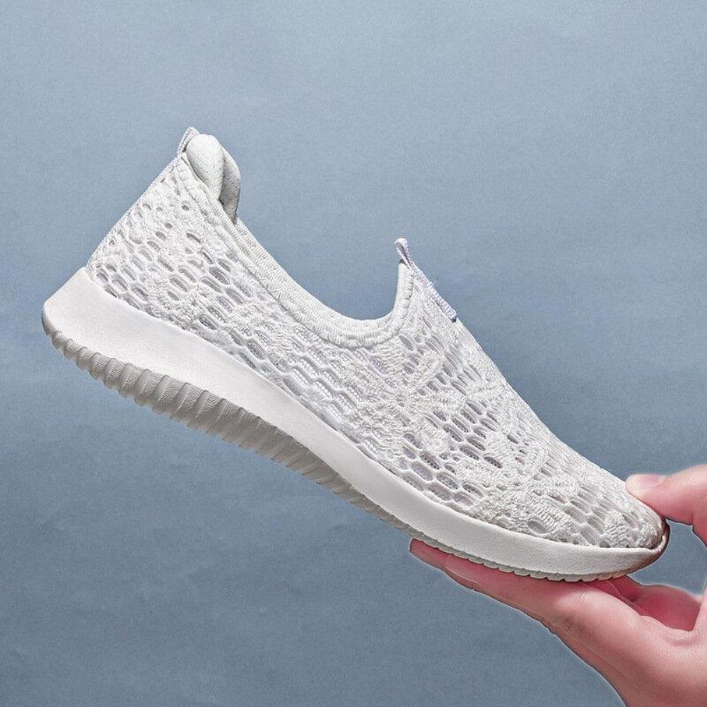 Lässige Gestrickte Slip-On-Walking-Sneaker Für Damen