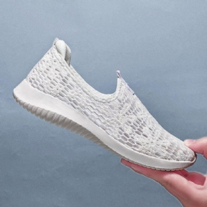 Lässige Gestrickte Slip-On-Walking-Sneaker Für Damen