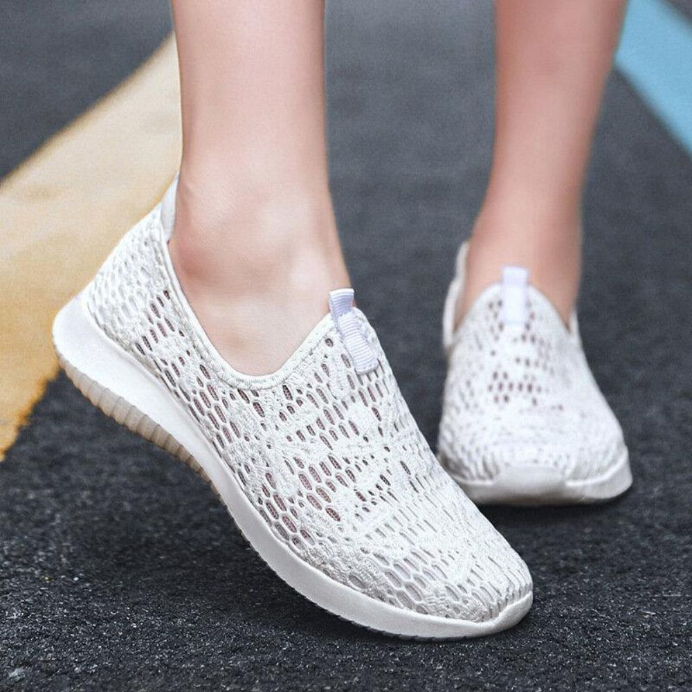 Lässige Gestrickte Slip-On-Walking-Sneaker Für Damen