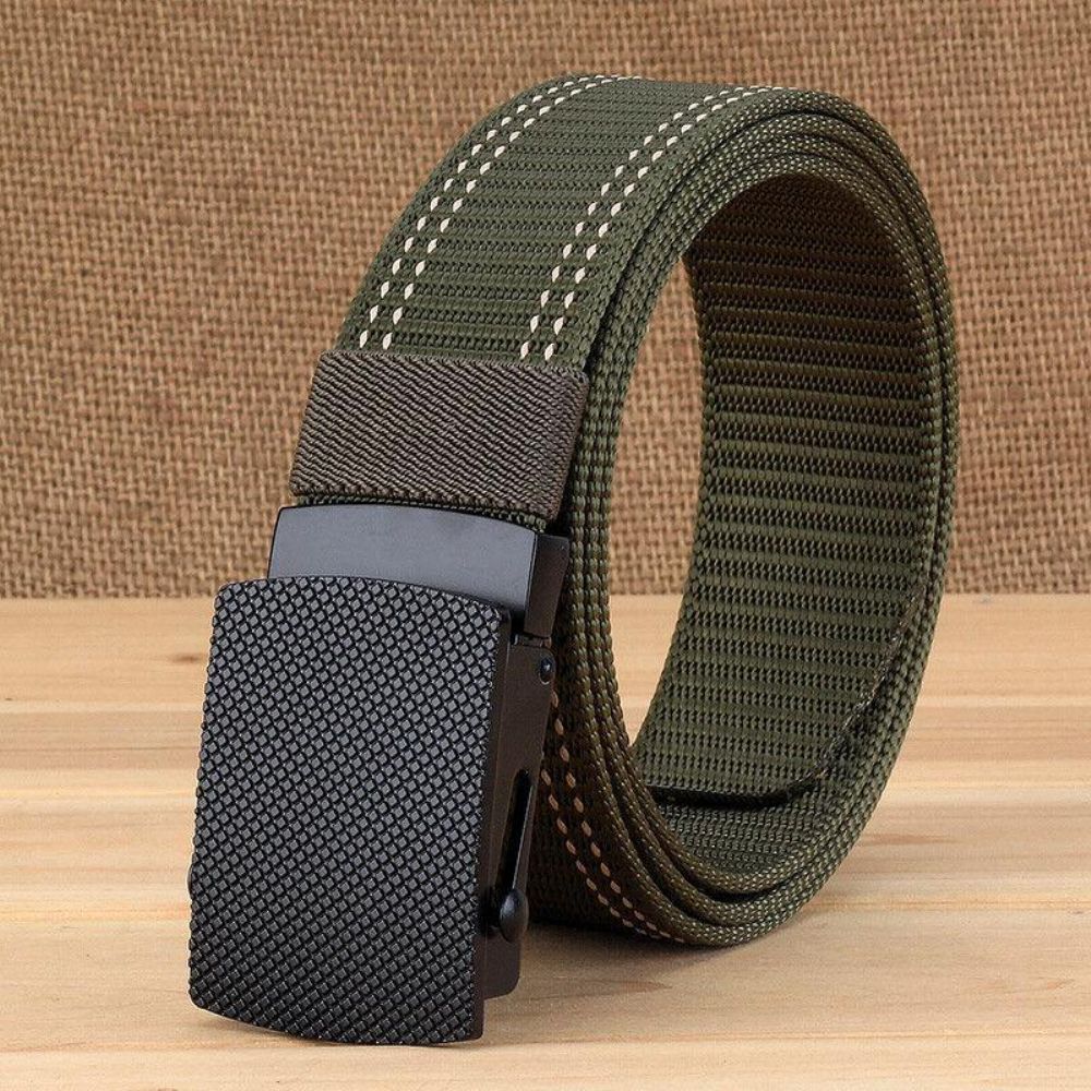 Männer Casual Outdoor New Casual Nylon Gürtel Trendy Alloy Buckle Dicker Gürtel