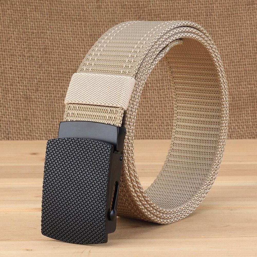 Männer Casual Outdoor New Casual Nylon Gürtel Trendy Alloy Buckle Dicker Gürtel