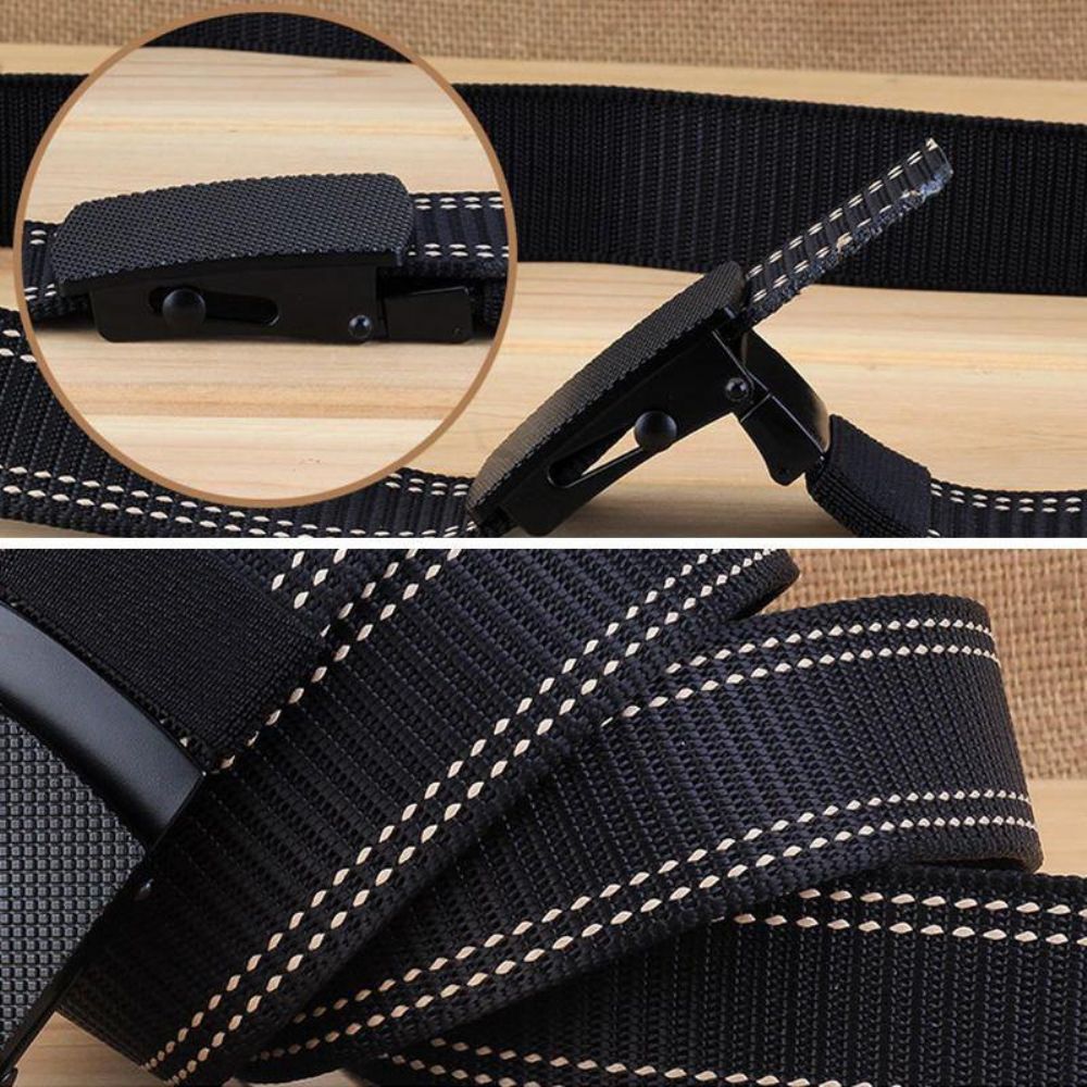 Männer Casual Outdoor New Casual Nylon Gürtel Trendy Alloy Buckle Dicker Gürtel