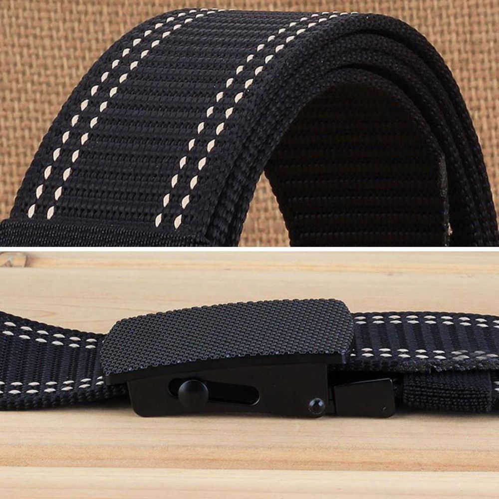 Männer Casual Outdoor New Casual Nylon Gürtel Trendy Alloy Buckle Dicker Gürtel