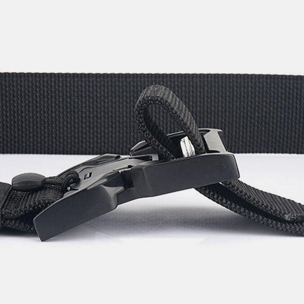 Männer Nylon Geflochten 125 Cm Magnet Schnellverschluss Verschleißfeste Outdoor-Militärtraining Taktische Gürtel