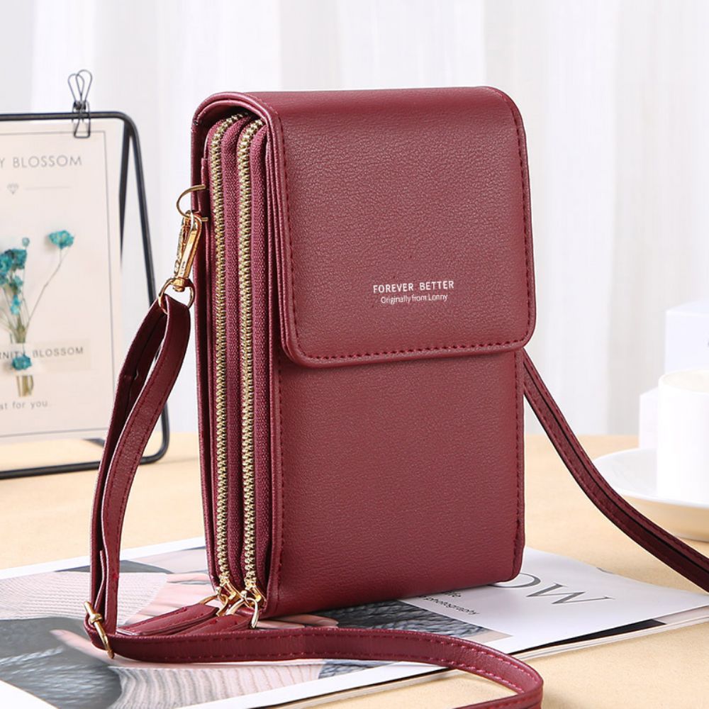 Frauen 6.5-Zoll-Touchscreen-Tasche Clutch-Tasche Kartentasche Große Kapazität Multi-Pocket Crossbody Handytasche