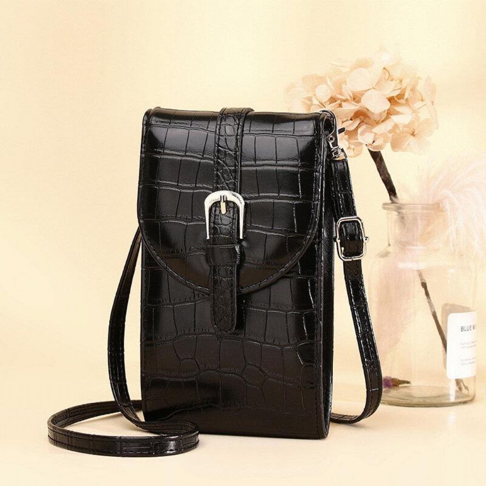 Frauen Pu Leder Alligator Muster Große Kapazität Casual 6.3 Zoll Handytasche Crossbody Taschen Umhängetasche