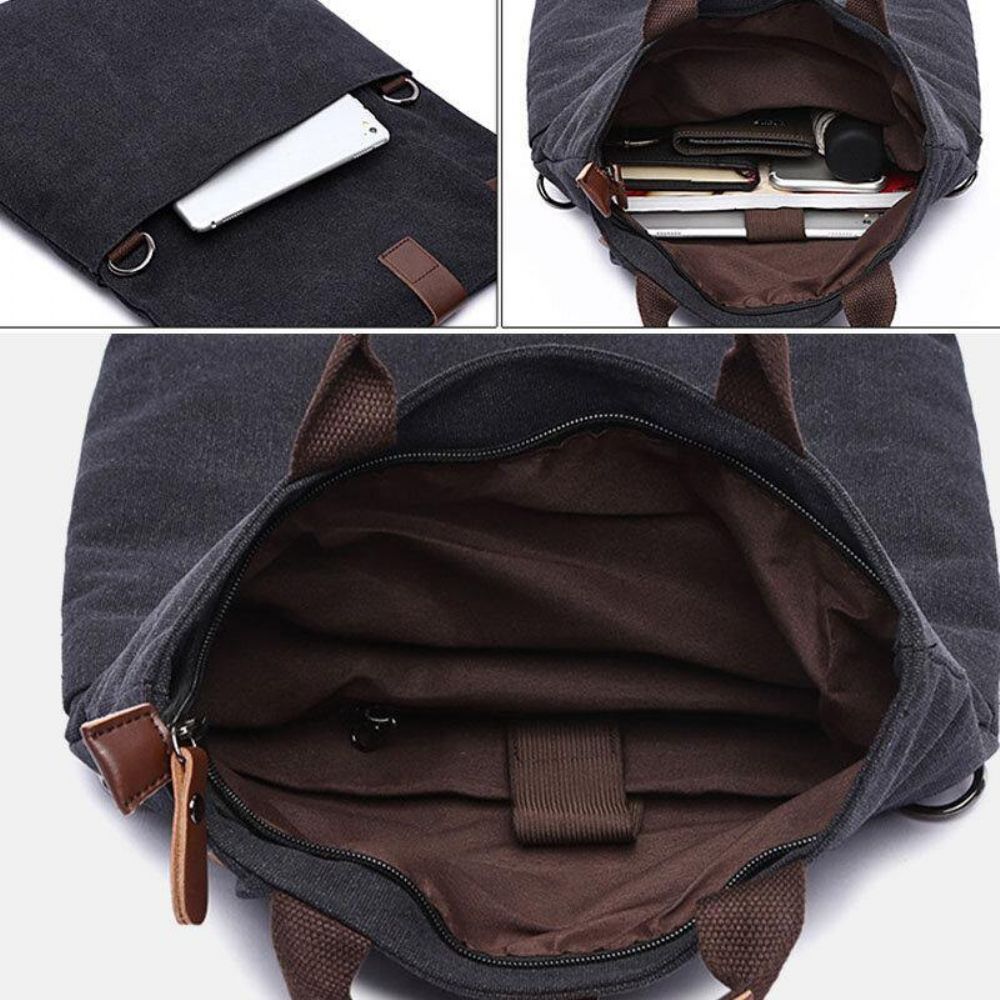 Herren Canvas Anti-Diebstahl Wasserabweisend Vintage Umhängetasche Umhängetasche Umhängetasche Handtasche