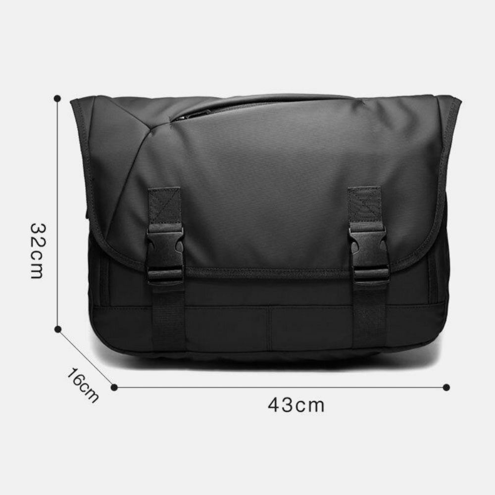 Herren Pvc Wasserdichte Umhängetasche Mit Großer Kapazität Multifunktions 15.6 Zoll Laptop Aktentaschen Messenger Umhängetasche