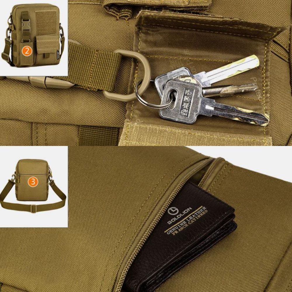 Männer Camo Muster Multifunktions Große Kapazität Outdoor Reise Taktische Tasche Umhängetasche Umhängetasche Quadratische Tasche