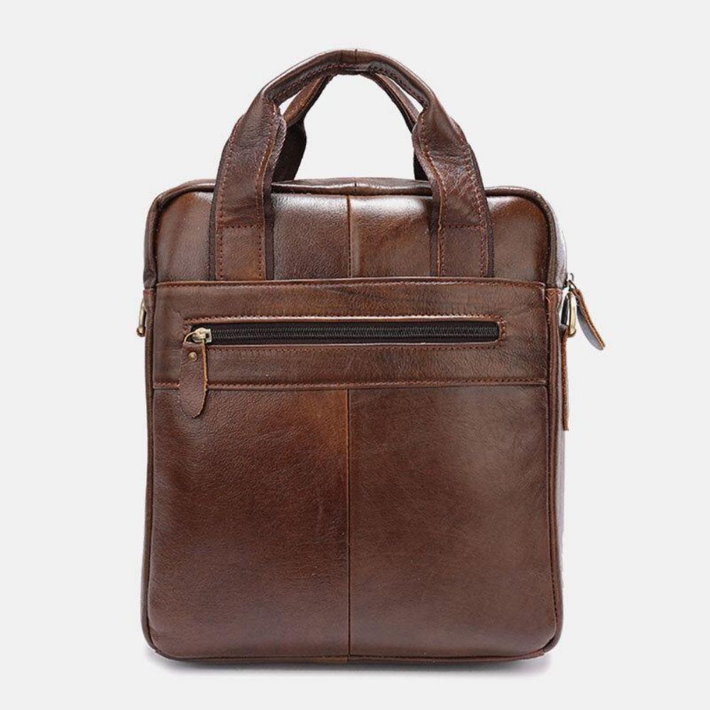 Männer Echtes Leder Große Kapazität Anti-Diebstahl Vintage 6.5 Zoll Handytasche Messenger Aktentasche Umhängetasche Umhängetasche Handtasche