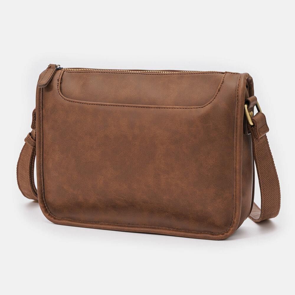 Männer Pu Leder Große Kapazität Vintage 6.3 Zoll Handytasche Umhängetasche Crossbody Taschen Umhängetasche