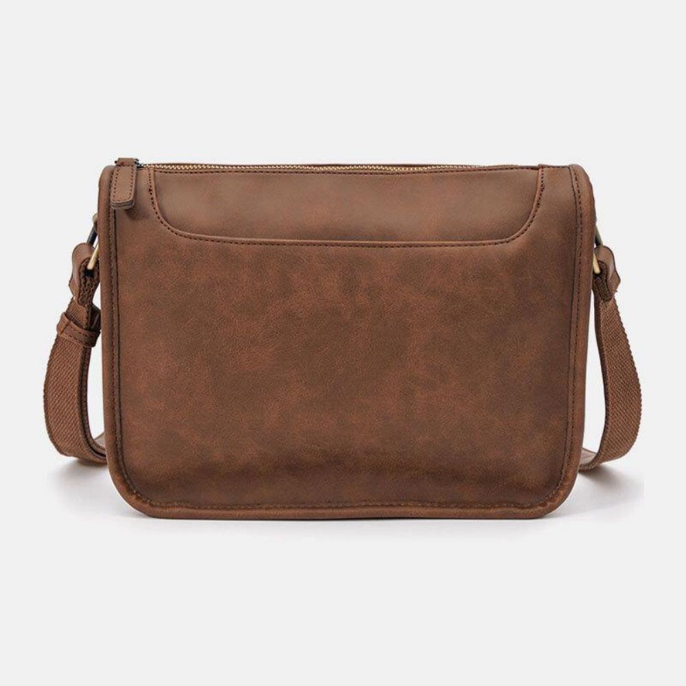 Männer Pu Leder Große Kapazität Vintage 6.3 Zoll Handytasche Umhängetasche Crossbody Taschen Umhängetasche