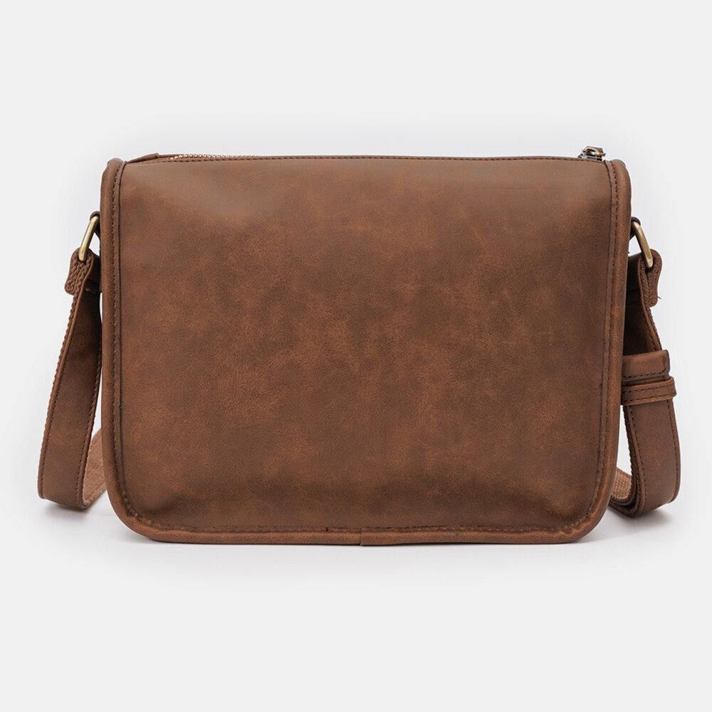 Männer Pu Leder Große Kapazität Vintage 6.3 Zoll Handytasche Umhängetasche Crossbody Taschen Umhängetasche