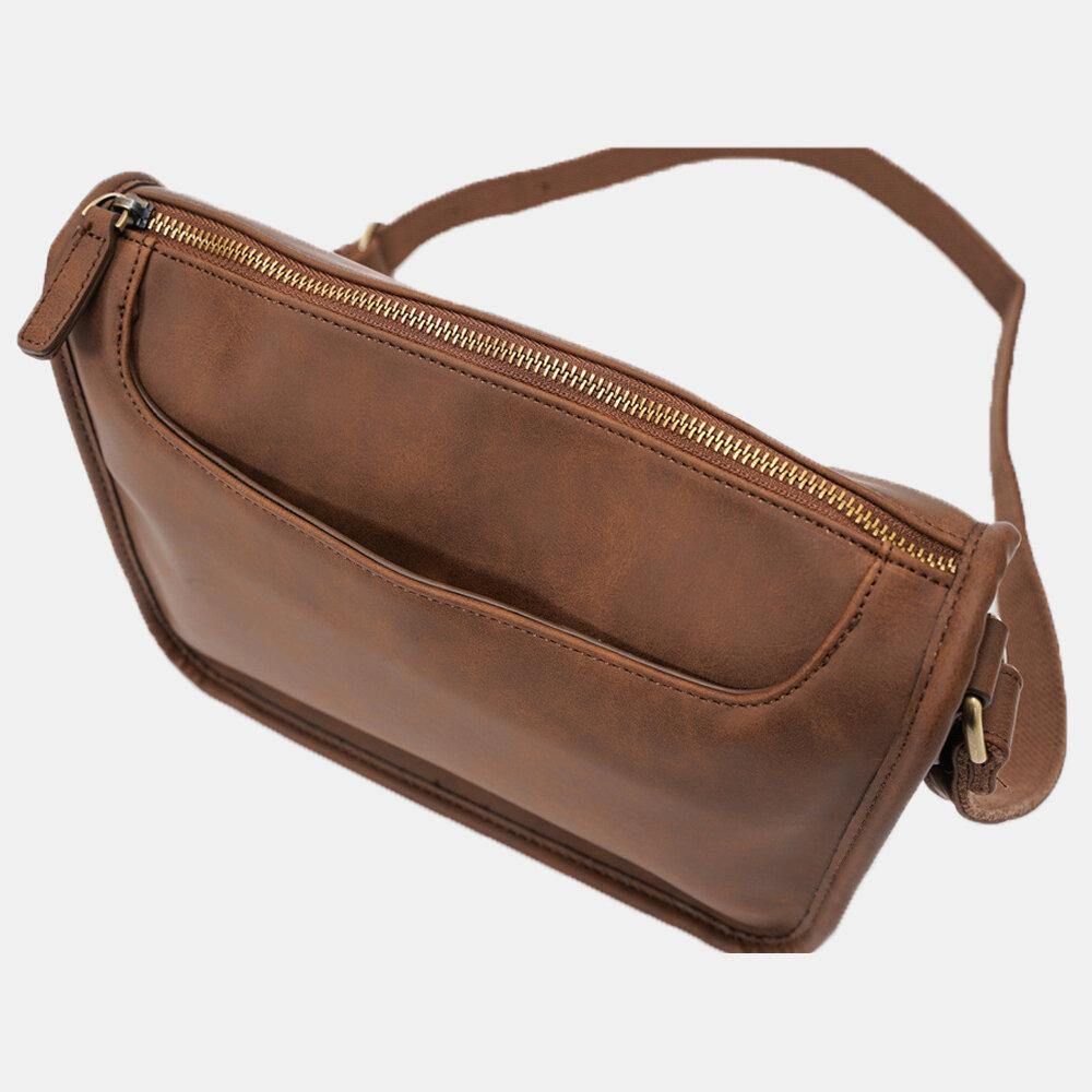 Männer Pu Leder Große Kapazität Vintage 6.3 Zoll Handytasche Umhängetasche Crossbody Taschen Umhängetasche