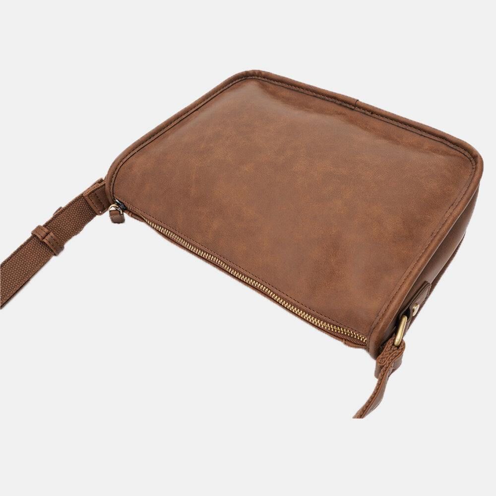 Männer Pu Leder Große Kapazität Vintage 6.3 Zoll Handytasche Umhängetasche Crossbody Taschen Umhängetasche