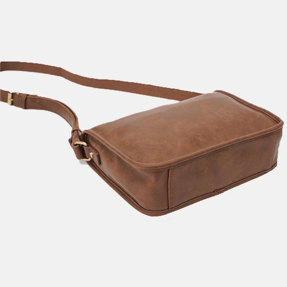 Männer Pu Leder Große Kapazität Vintage 6.3 Zoll Handytasche Umhängetasche Crossbody Taschen Umhängetasche