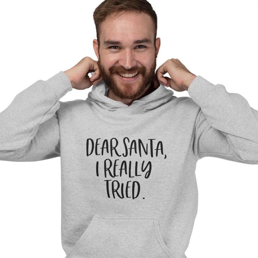 Dear Santa Unisex Schwamm-Fleece-Hoodie