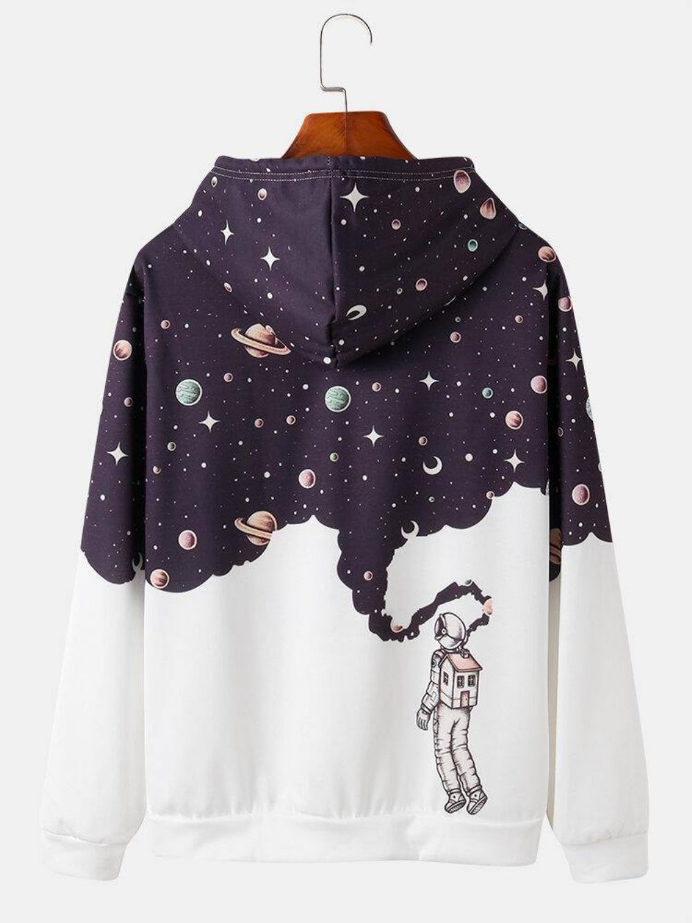 Herren Design Astronaut Galaxy Print Langarm Hoodies Mit Tasche