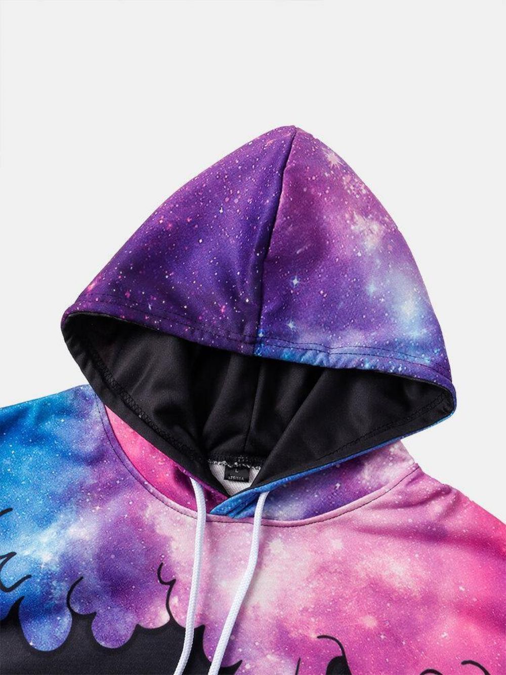 Langarm-Street-Hoodies Mit Sternenhimmel-Skelett-Print Für Herren