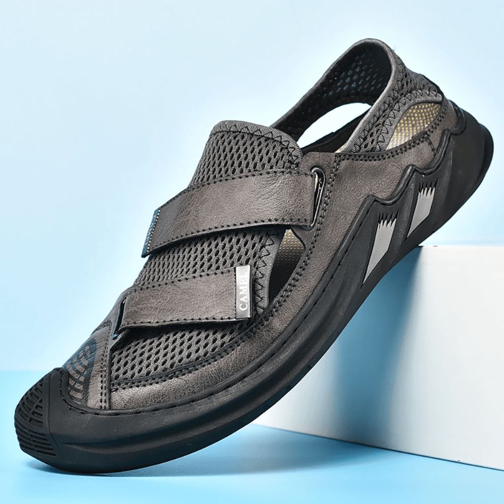 Atmungsaktive Leichte Geschlossene Zehenpartie Für Herren Rutschfeste Weiche Outdoor-Sommer-Sportsandalen