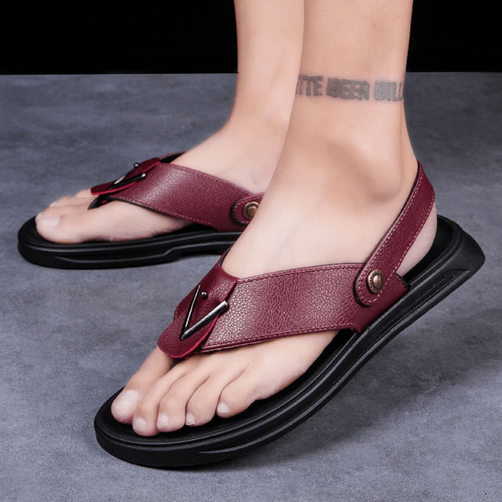 Atmungsaktive Rutschfeste Zwei-Wege-Strandsandalen Mit Clips Für Herren