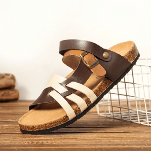 Atmungsaktive Zwei-Wege-Slip-On-Rutschfeste Korkboden-Sandalen Für Herren