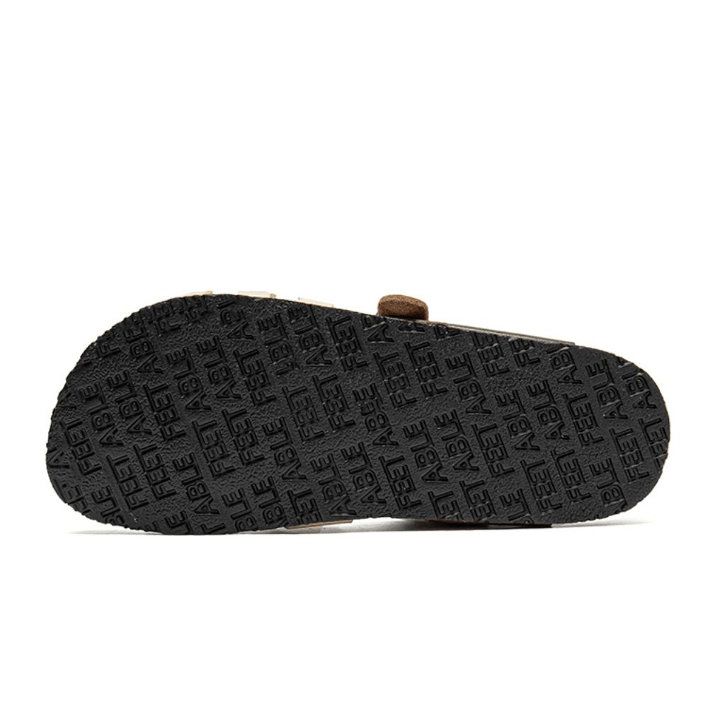 Atmungsaktive Zwei-Wege-Slip-On-Rutschfeste Korkboden-Sandalen Für Herren