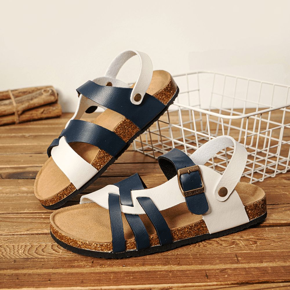 Atmungsaktive Zwei-Wege-Slip-On-Rutschfeste Korkboden-Sandalen Für Herren