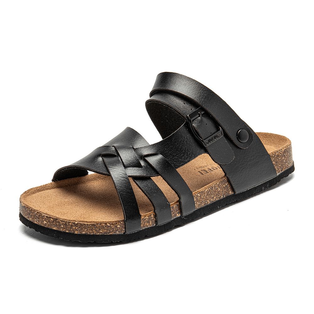 Atmungsaktive Zwei-Wege-Slip-On-Rutschfeste Korkboden-Sandalen Für Herren