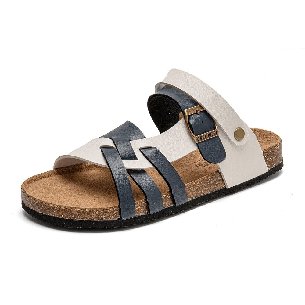 Atmungsaktive Zwei-Wege-Slip-On-Rutschfeste Korkboden-Sandalen Für Herren