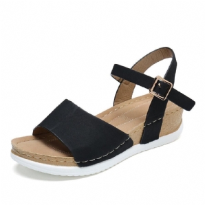 Bequeme Damen-Sandalen Mit Offener Zehenpartie Und Rocker-Sohle